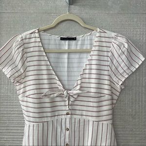 Abercrombie & Fitch Linen Striped Mini Dress